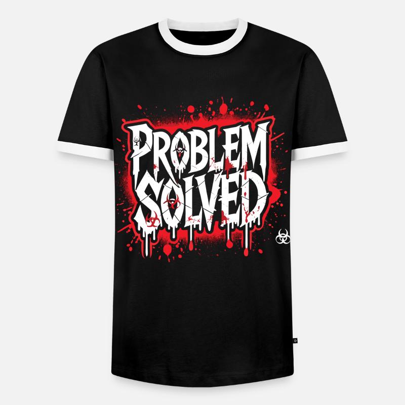 Schockierende Lösung - Problem Solved - Männer Kontrast-T-Shirt - Schwarz/Weiß