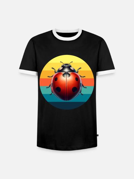 Marienkäfer - Männer Kontrast-T-Shirt - Schwarz/Weiß