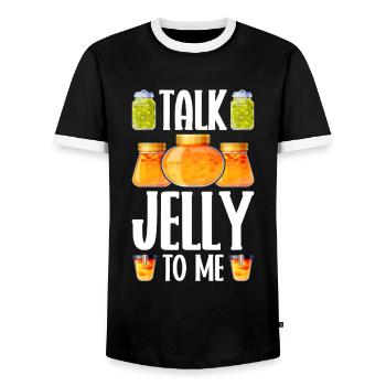 Mise en conserve Mise en conserve - T-shirt contrasté Homme - noir/blanc - Devant - AI Model Female 172 light (172cm) & AI Model Male 178 light (178cm)