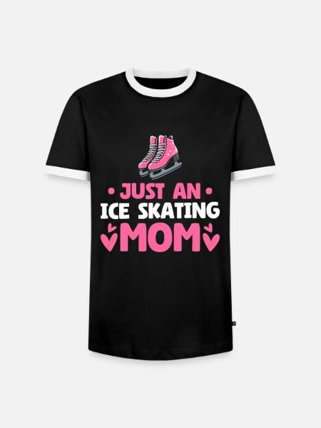 Schlittschuhlaufen Mutter - Männer Kontrast-T-Shirt - Schwarz/Weiß