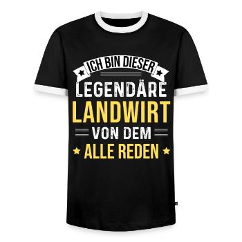 Ich Bin Dieser Legendäre Landwirt - Männer Kontrast-T-Shirt - Schwarz/Weiß - Vorne - AI Model Female 172 light (172cm) & AI Model Male 178 light (178cm)