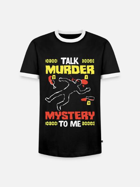 Krimidinner, Krimi-dinner - Männer Kontrast-T-Shirt - Schwarz/Weiß