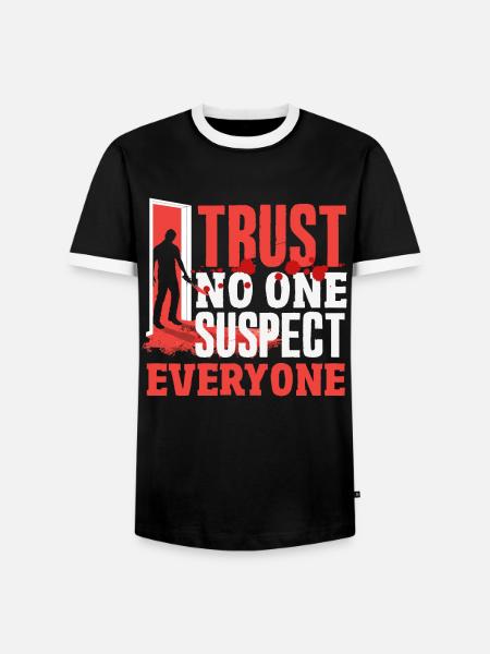 Krimidinner, Krimi-dinner - Männer Kontrast-T-Shirt - Schwarz/Weiß