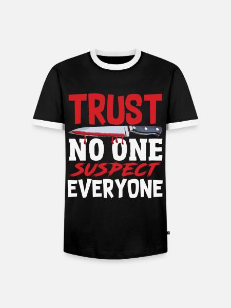 Krimidinner, Krimi-dinner - Männer Kontrast-T-Shirt - Schwarz/Weiß