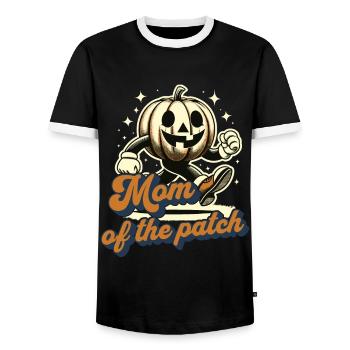 Maman du champ de citrouilles Vintage Halloween Dicton - T-shirt contrasté Homme - noir/blanc - Devant - AI Model Female 172 light (172cm) & AI Model Male 178 light (178cm)