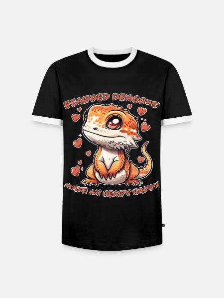 Skægagame, der siger sjov, sjov skægagamegave - Herre kontrast-T-shirt - sort/hvid