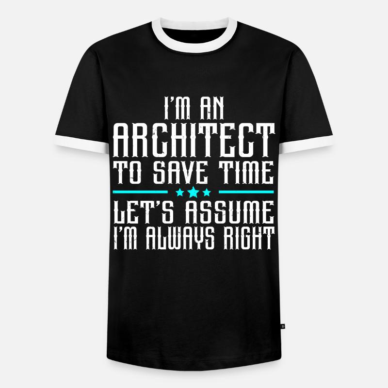 Architect Architecture - Men's Ringer Shirt - black/white