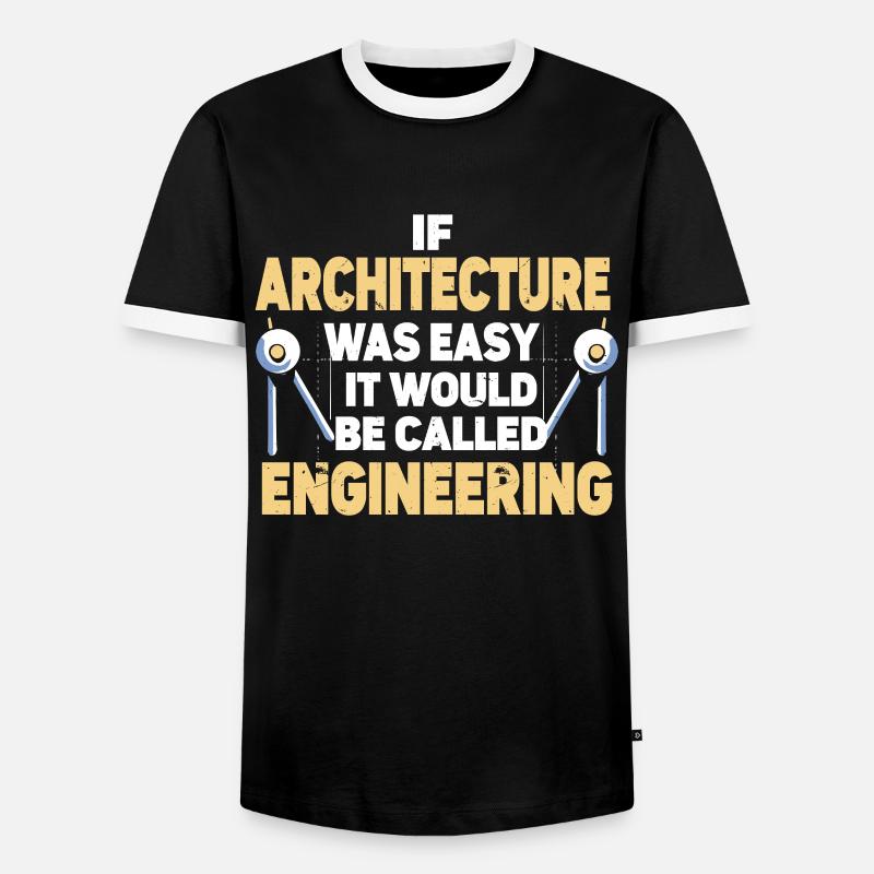 Architect Architecture - Men's Ringer Shirt - black/white