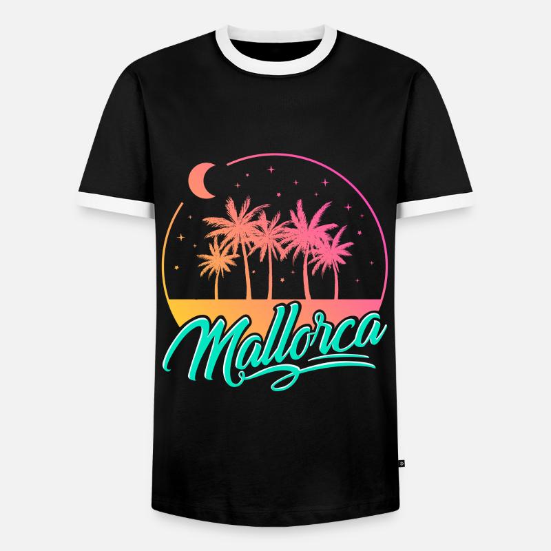 Majorca - Men's Ringer Shirt - black/white