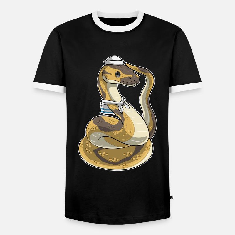 Serpente Marinaio Cappello da marinaio - Maglietta Contrast da uomo - nero/bianco