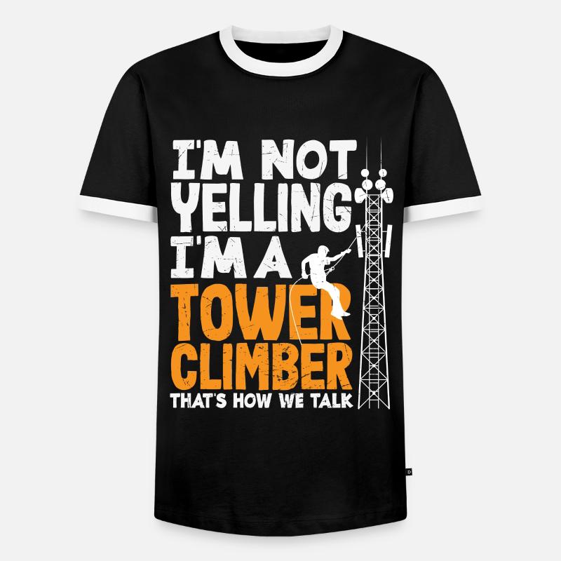 Turmkletterer-techniker Turmarbeiter - Männer Kontrast-T-Shirt - Schwarz/Weiß