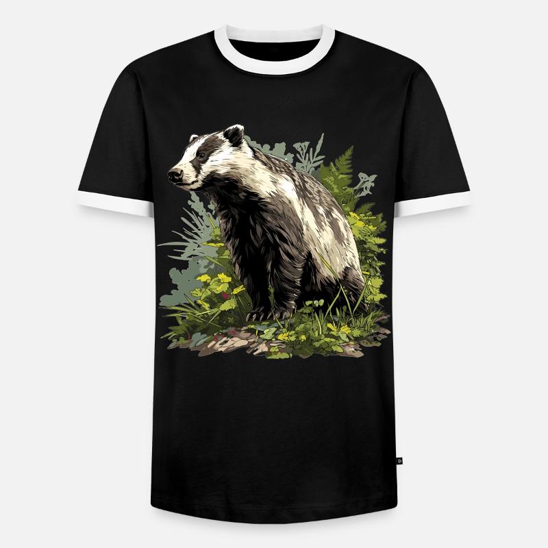 Badger Dachse Dachs - Men's Ringer Shirt - black/white