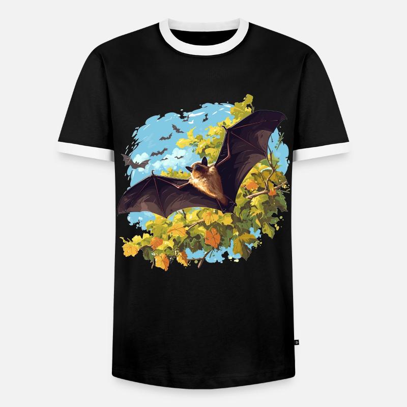 Bat Bats Bat - Men's Ringer Shirt - black/white