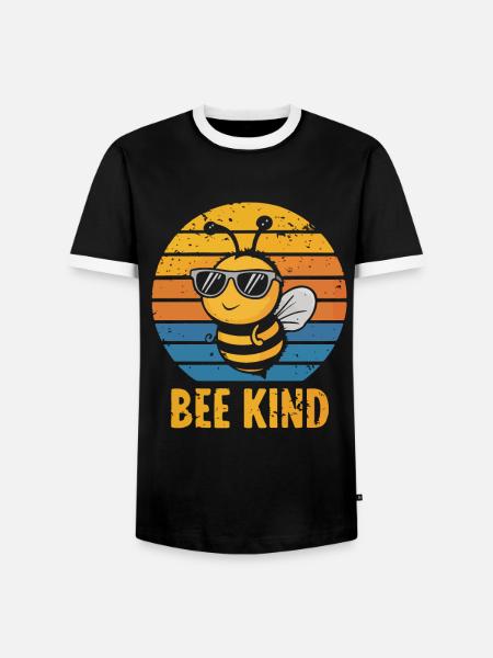 Bee Kind Biene Bienchen - Männer Kontrast-T-Shirt - Schwarz/Weiß