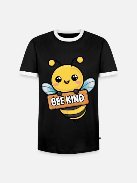 Bee Kind Biene Bienchen - Männer Kontrast-T-Shirt - Schwarz/Weiß