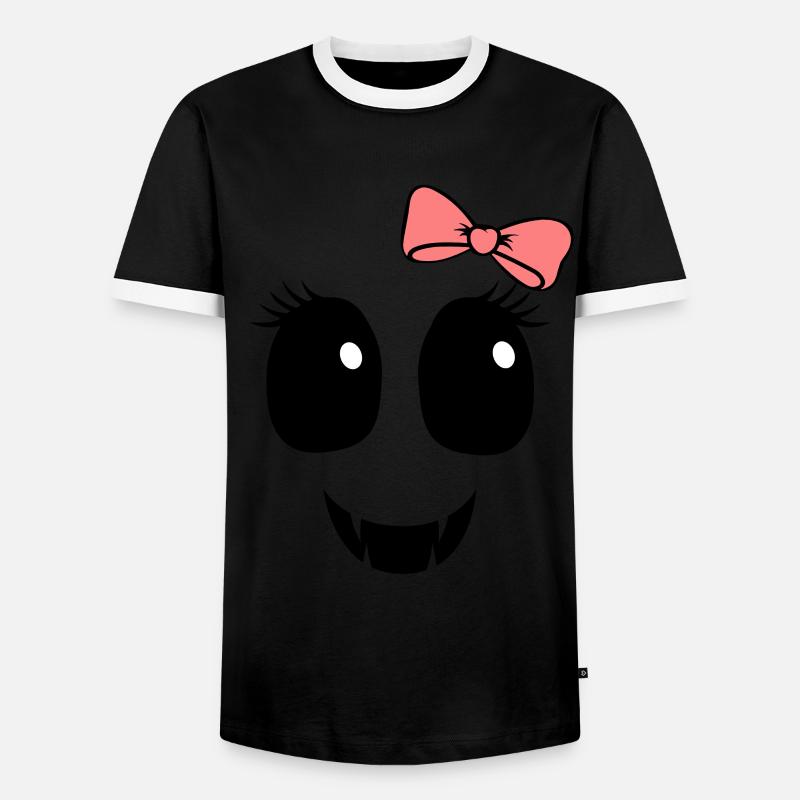 Ghostface Vampire Fangs - Men's Ringer Shirt - black/white