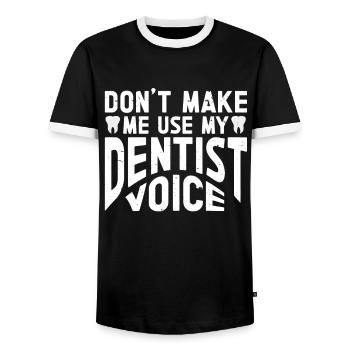 Dentist Dental - Männer Kontrast-T-Shirt - Schwarz/Weiß - Vorne - AI Model Female 172 light (172cm) & AI Model Male 178 light (178cm)