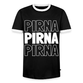 Ville allemande de Pirna, Saxe - T-shirt contrasté Homme - noir/blanc - Devant - AI Model Female 172 light (172cm) & AI Model Male 178 light (178cm)