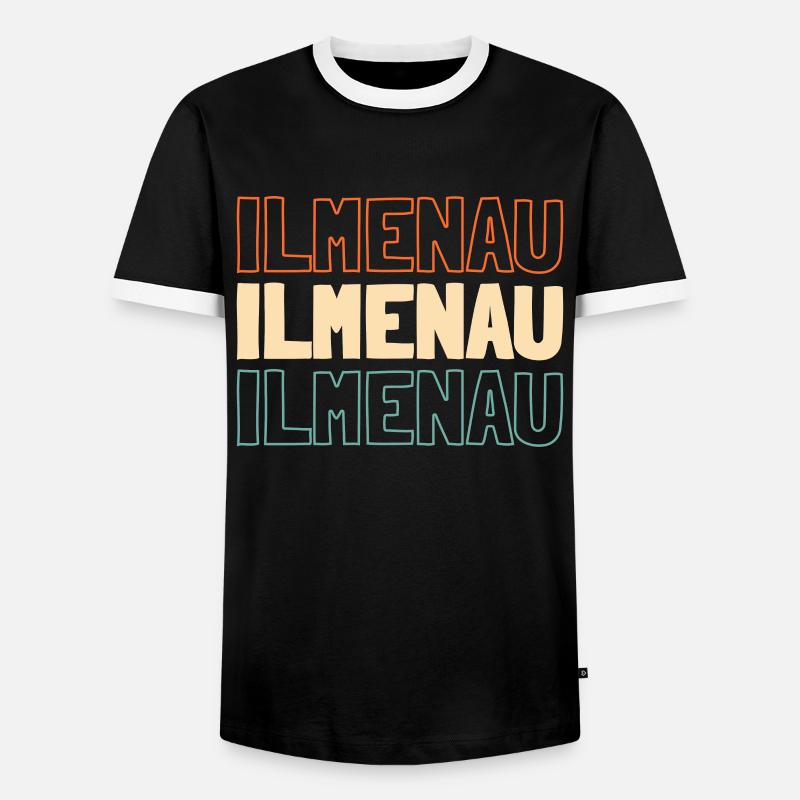 German city Ilmenau, Thuringia - Men's Ringer Shirt - black/white