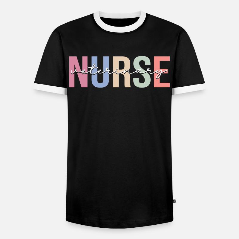 Veterinary Assistant Veterinary Assistant - Men's Ringer Shirt - black/white