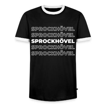 Deutsche Stadt Sprockhövel Nordrheinwestfalen - Männer Kontrast-T-Shirt - Schwarz/Weiß - Vorne - AI Model Female 172 light (172cm) & AI Model Male 178 light (178cm)