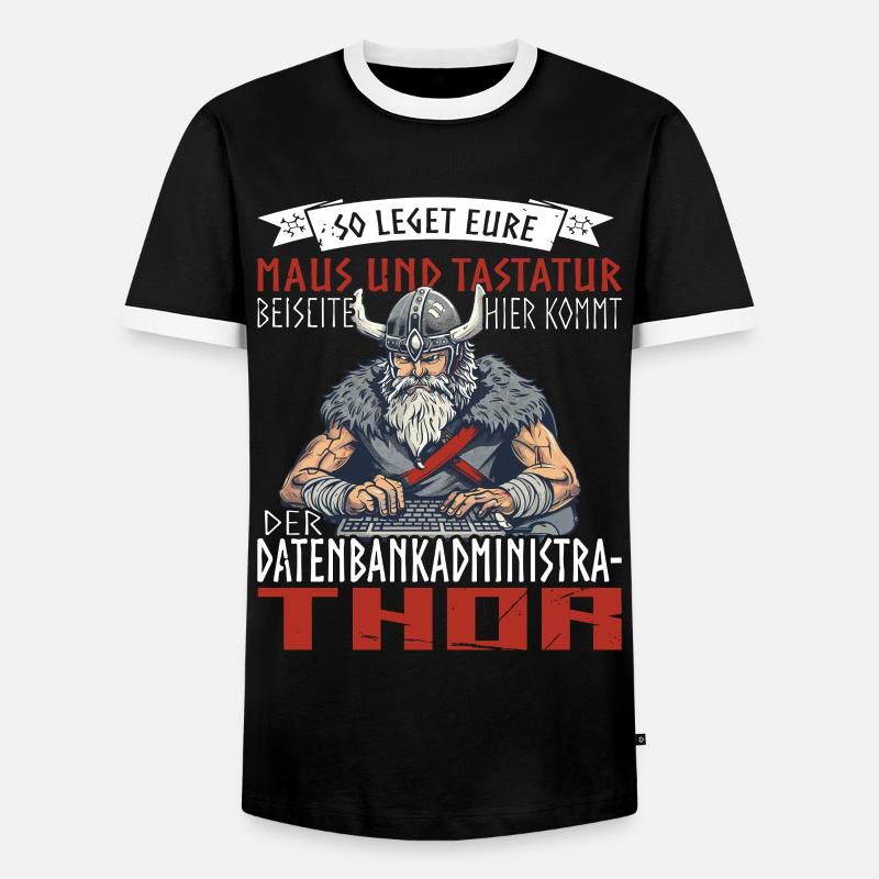 Datenbankadministrathor Codierung Datenanalyst - Männer Kontrast-T-Shirt - Schwarz/Weiß