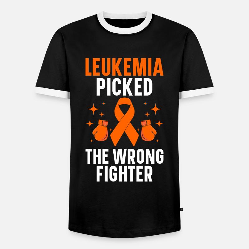Leukämie Bewusstsein Blutkrebs Bekämpfung - Männer Kontrast-T-Shirt - Schwarz/Weiß