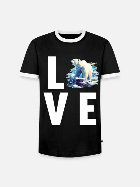 Polar Bear Eisbären Eisbär - Männer Kontrast-T-Shirt - Schwarz/Weiß