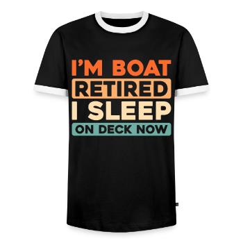 Cruise Retraite - T-shirt contrasté Homme - noir/blanc - Devant - AI Model Female 172 light (172cm) & AI Model Male 178 light (178cm)