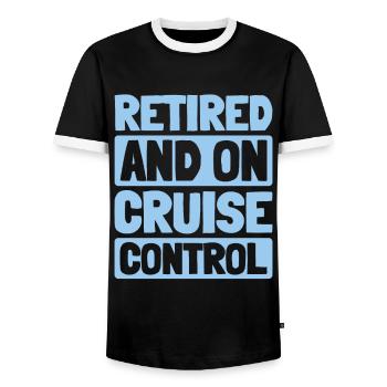 Cruise Retraite - T-shirt contrasté Homme - noir/blanc - Devant - AI Model Female 172 light (172cm) & AI Model Male 178 light (178cm)