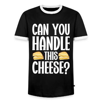 Grilled Cheese Grilled Cheese Foodie Cheese Sandwich - T-shirt contrasté Homme - noir/blanc - Devant - AI Model Female 172 light (172cm) & AI Model Male 178 light (178cm)