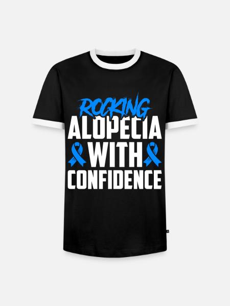 Alopecia Areata Bewusstsein Haarausfall - Männer Kontrast-T-Shirt - Schwarz/Weiß