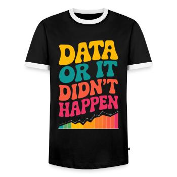 Data Analyst Data Scientist Data Engineer Data Or - Men's Ringer Shirt - black/white - Front - AI Model Female 172 light (172cm) & AI Model Male 178 light (178cm)