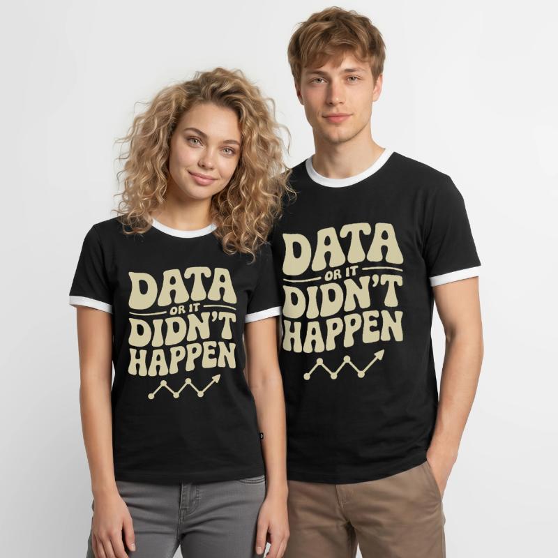Data Analyst Data Scientist Data Men's Ringer Shirt