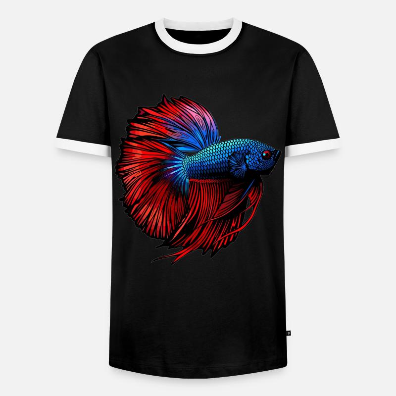 Bettas Betta Fish Betta - Men's Ringer Shirt - black/white