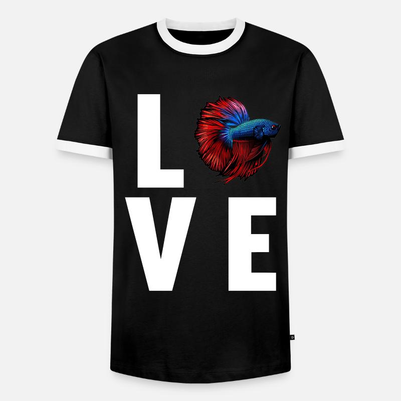 Bettas Betta Fish Betta - Men's Ringer Shirt - black/white