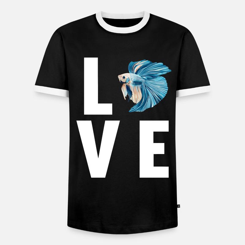 Bettas Betta Fish Betta - Men's Ringer Shirt - black/white