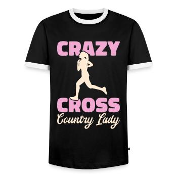 XC Running Cross Country Runner XC Runner - T-shirt contrasté Homme - noir/blanc - Devant - AI Model Female 172 light (172cm) & AI Model Male 178 light (178cm)