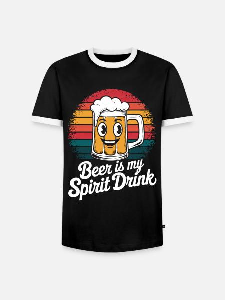 Beer is my spiritual drink - Men's Ringer Shirt - black/white