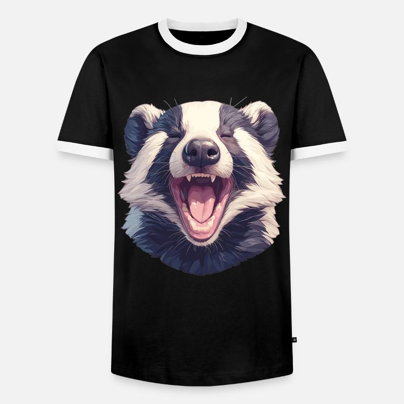 Badger Dachse Dachs - Men's Ringer Shirt - black/white