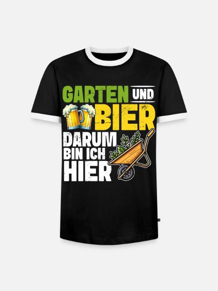 Bier Garden Gartenarbeit Kleingärtner Gärtner - Männer Kontrast-T-Shirt - Schwarz/Weiß