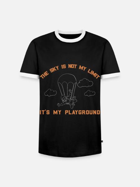 Skydiving Saying Funny - Men's Ringer Shirt - black/white