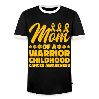 Krebs Im Kindesalter Childhood Cancer Awareness - Männer Kontrast-T-Shirt - Schwarz/Weiß - Vorne - AI Model Female 172 light (172cm) & AI Model Male 178 light (178cm)