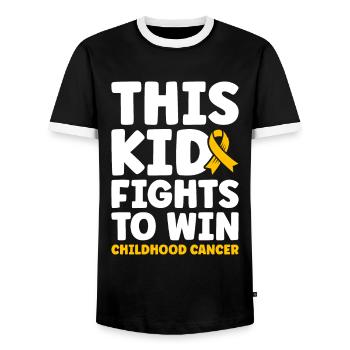Krebs Im Kindesalter Childhood Cancer Awareness - Männer Kontrast-T-Shirt - Schwarz/Weiß - Vorne - AI Model Female 172 light (172cm) & AI Model Male 178 light (178cm)
