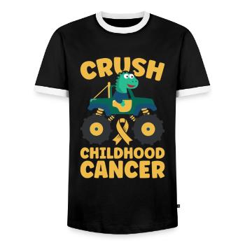 Krebs Im Kindesalter Childhood Cancer Awareness - Männer Kontrast-T-Shirt - Schwarz/Weiß - Vorne - AI Model Female 172 light (172cm) & AI Model Male 178 light (178cm)