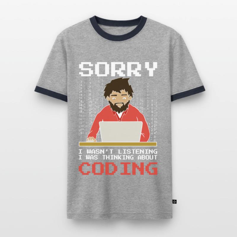 Programmierer Softwareentwickler Coder Sprüche Männer Kontrast-T-Shirt