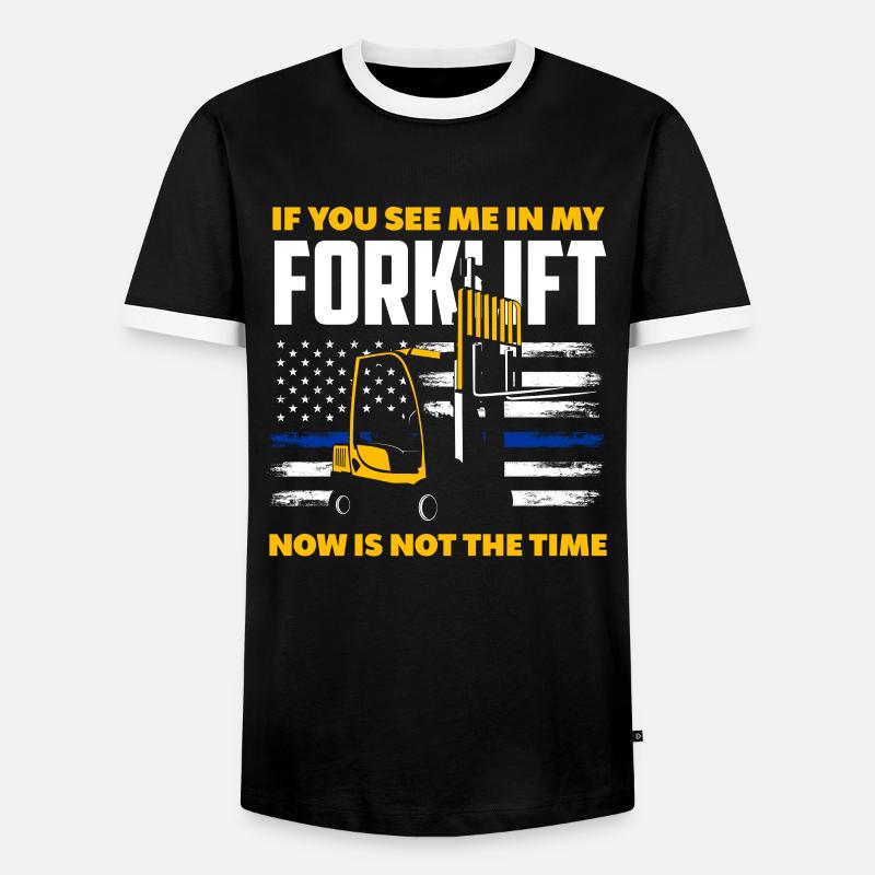 Gabelstaplerfahrer Spruch Lustig Arbeit - Männer Kontrast-T-Shirt - Schwarz/Weiß
