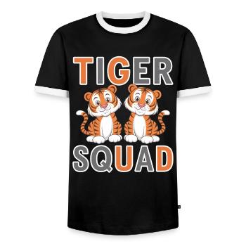 Tiger Group Design Tiger Squad - T-shirt contrasté Homme - noir/blanc - Devant - AI Model Female 172 light (172cm) & AI Model Male 178 light (178cm)