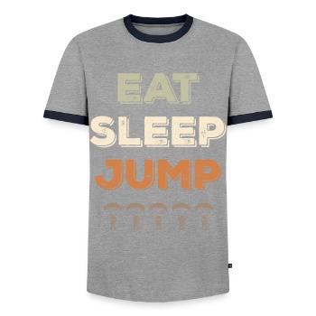 Parachutisme Saut Parachutisme - T-shirt contrasté Homme - gris/marine  - Devant - AI Model Female 172 light (172cm) & AI Model Male 178 light (178cm)