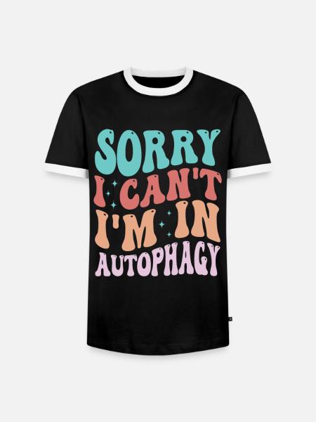 Intermittierendes Fasten Abnehmen - Männer Kontrast-T-Shirt - Schwarz/Weiß
